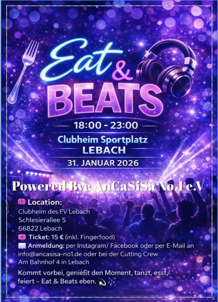 Eats&Beats Veranstaltungsposter